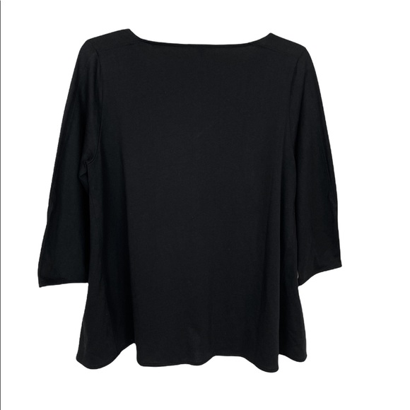 COS Black Trapeze Tunic Top 3/4 Sleeves Size US XS - Picture 3 of 6